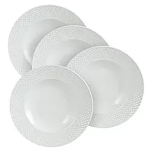 Набір супових порцелянових тарілок з колекції Лізи Глинської в подарунковій упаковці від Krauff 22 см х 4 шт.