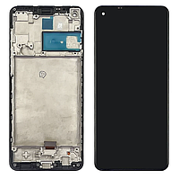 Дисплей Samsung A21s 2020 A217 чорний Екран з сенсором (модуль) + рамка