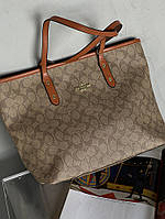 Жіноча сумка шопер Coach City Tote світло коричнева