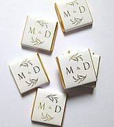 Преміум шоколад чорний 6 г з вашим логотипом - іміджевий презент для студій флористики 100 шт., фото 2