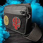 Тактична сумка MilStyle Mini компактна EDC-сумка з велкро, чорна, 22×17×4 см, фото 2