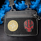 Тактична сумка MilStyle Mini компактна EDC-сумка з велкро, чорна, 22×17×4 см, фото 5