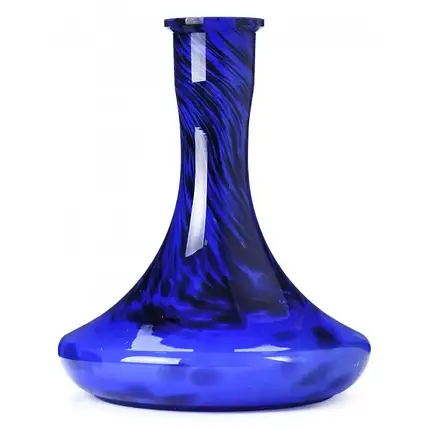 Колба під ущільнювач 2×2 Hookah Craft (крафт) - Чорно-сині розводи, фото 1