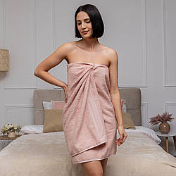 Рушник банний махровий Туреччина (пудра) 140х70 см