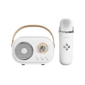 Портативна колонка з мікрофоном Platinum C-20 BT/TF/USB/FM вологозахищена 5 Вт, біла