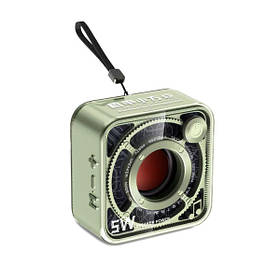 Портативна мініколонка 5W BT/TF/USB/AUX 5 Вт, зелена