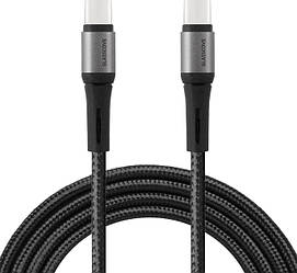 Кабель Glasscove Braid GB-CC260BK TYPE-C - TYPE-C 2 метри 60W (00728) Black