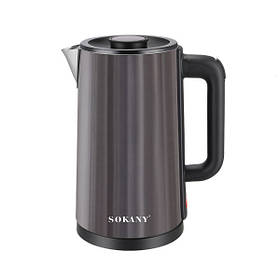 Електрочайник SOKANY SK-09018 дисковий 3 л, шоколад