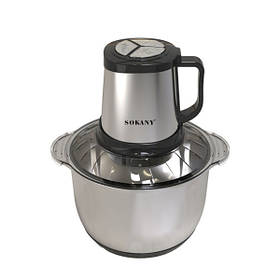 Чопер кухонний SOKANY SK-7015 з чашею на 3.9 л, сталь