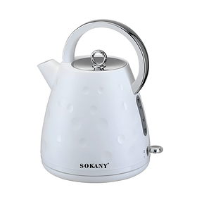 Електрочайник Sokany SK-1033 безшумний 1,7 л, білий