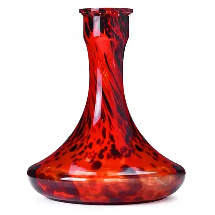 Колба під ущільнювач 2×2 Hookah Craft (крафт) - Червоно-чорні розводи, фото 1