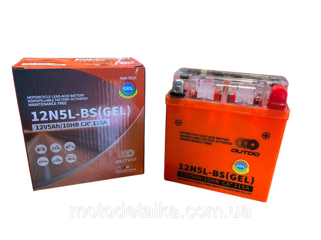 АКБ 12V 5A GEL, високий 120-60-130 mm 12N5L-BS "TERRI"