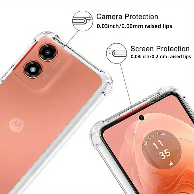 Протиударний прозорий чохол для Motorola Moto G04 / G04S / E14