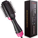 Фен Щітка гребінець 3в1 One step Hair Dryer 1000 Вт 3 режими випрямляч для укладання волосся стайлер із функцією, фото 6
