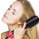 Фен Щітка гребінець 3в1 One step Hair Dryer 1000 Вт 3 режими випрямляч для укладання волосся стайлер із функцією, фото 7