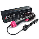 Фен Щітка гребінець 3в1 One step Hair Dryer 1000 Вт 3 режими випрямляч для укладання волосся стайлер із функцією, фото 10