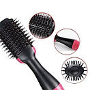 Фен Щітка гребінець 3в1 One step Hair Dryer 1000 Вт 3 режими випрямляч для укладання волосся стайлер із функцією, фото 11