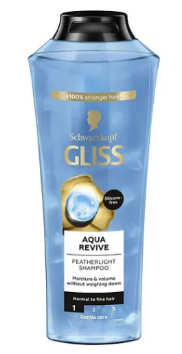 Шампунь Gliss Aqua Revive для сухого та нормального волосся 400 мл, фото 1