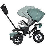 Велосипед триколісний дитячий з батьківською ручкою TURBO TRIKE MT 1007-3 Мятный, фото 8