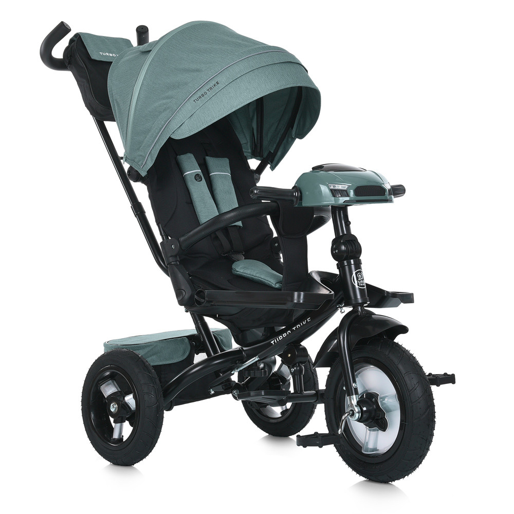 Велосипед триколісний дитячий з батьківською ручкою TURBO TRIKE MT 1007-3 Мятный, фото 1