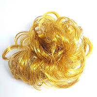 Пучок із штучного волосся на резинці для створення зачісок, вогняно-рудий (KG-12710)