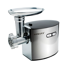 М'ясорубка електрична Sokany SK-091 зі змінними решітками, сталь
