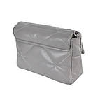 СІРА — фабрична стьобана сумочка під клапаном, з ланцюжком, високої якості (Луцьк, 721), фото 9