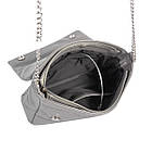 СІРА — фабрична стьобана сумочка під клапаном, з ланцюжком, високої якості (Луцьк, 721), фото 10