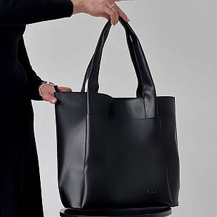 ЧОРНА - три відділення - якісна, фабрична сумка формату А4 (Луцьк, 729)