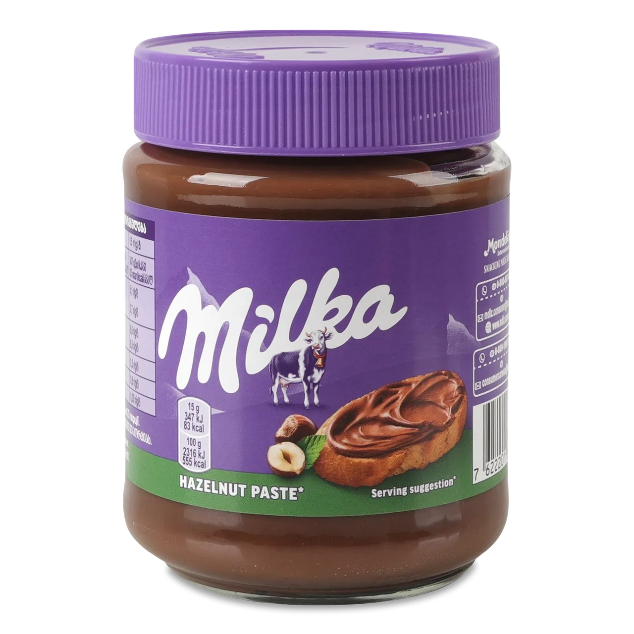 Паста Milka горіхова з фундука з додаванням какао, 350г