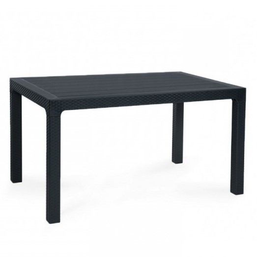 Стіл обідній Лорі 100х70 см із пластику чорного кольору, фото 1