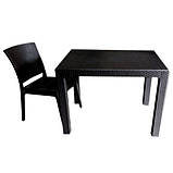 Стіл обідній Лорі 100х70 см із пластику чорного кольору, фото 3