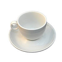 Чашка чайна з блюдцем білого кольору 220 мл