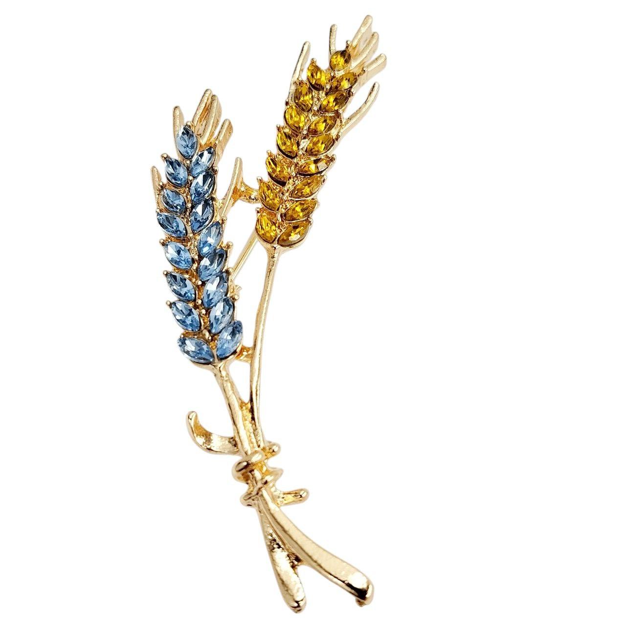 Брошка "Колосок" лимонна позолота 371060(1), фото 1