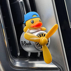 Ароматизатор в авто в машину Pilot B.Duck, Качка Пілот, жовтий/сріблястий