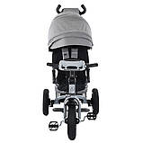 Велосипед триколісний дитячий з батьківською ручкою TURBO TRIKE MT 1007-8 Світло-сірий, фото 2