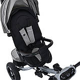 Велосипед триколісний дитячий з батьківською ручкою TURBO TRIKE MT 1007-8 Світло-сірий, фото 8