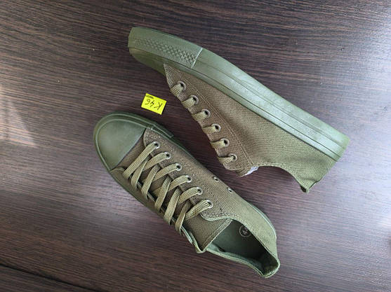 СКИДКА 44 р Мужские зеленые хаки кроссовки кеды конверсы AIL STAR под Converse all star chuck teylor, фото 5