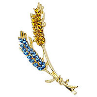 Брошка "Колосок" лимонна позолота 371060(2)