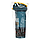 Пляшка шейкер для води спортивна пластик 0,8 літра, гумовий ущільнювач, трубочка + вінчик, синя, фото 8