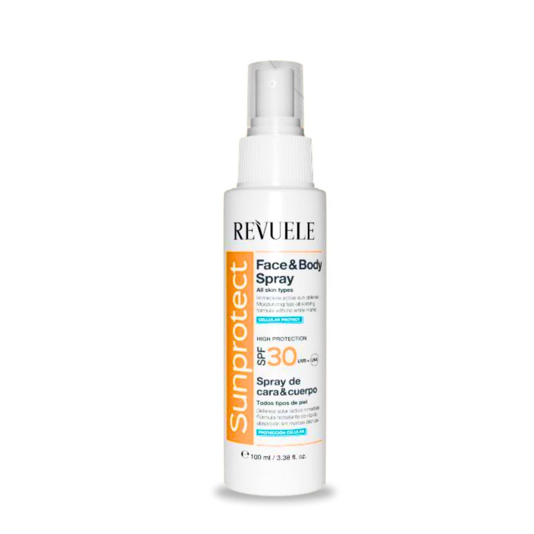 Сонцезахисний спрей для обличчя і тіла Revuele Sunprotect SPF30, 100 мл, фото 1