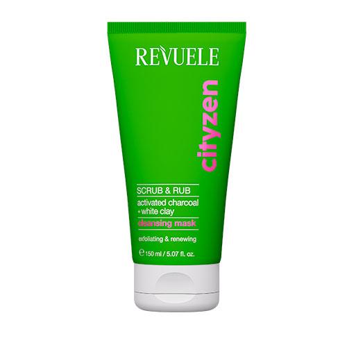 Маска для обличчя очищувальна Revuele Cityzen Scrub & Rub з активованим вугіллям, 150 мл