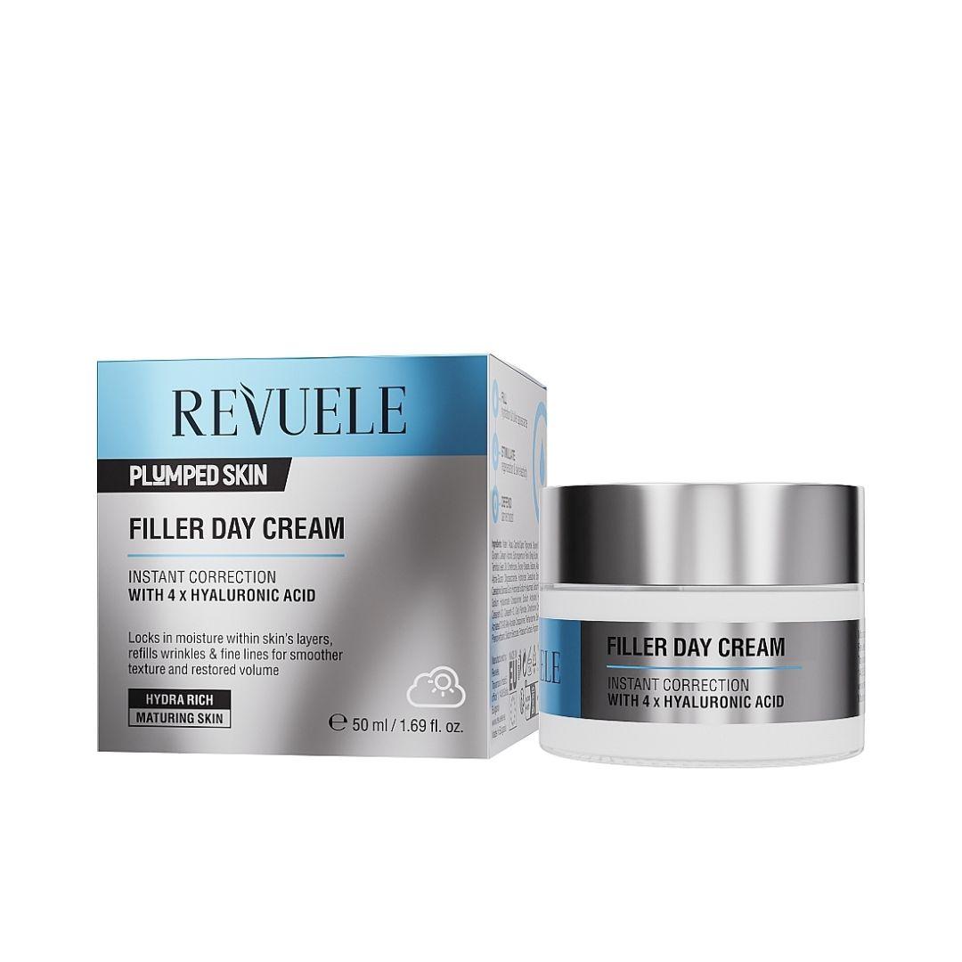 Денний крем-філер для обличчя Revuele Plumped Skin Fille з гіалуроновою кислотою, 50 мл