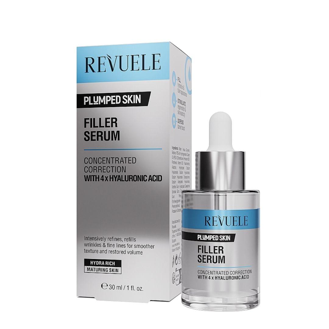 Сироватка-філер для обличчя Revuele Plumped Skin Filler з гіалуроновою кислотою, 30 мл