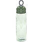 Пляшка для води спортивна пластик 1 літр, силіконовий ущільнювач, ситечко, зелена, фото 2