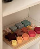 Логічна дошка C 64041 (53) сортер геометричний, за формою, гумові фігурки, в коробці, фото 3