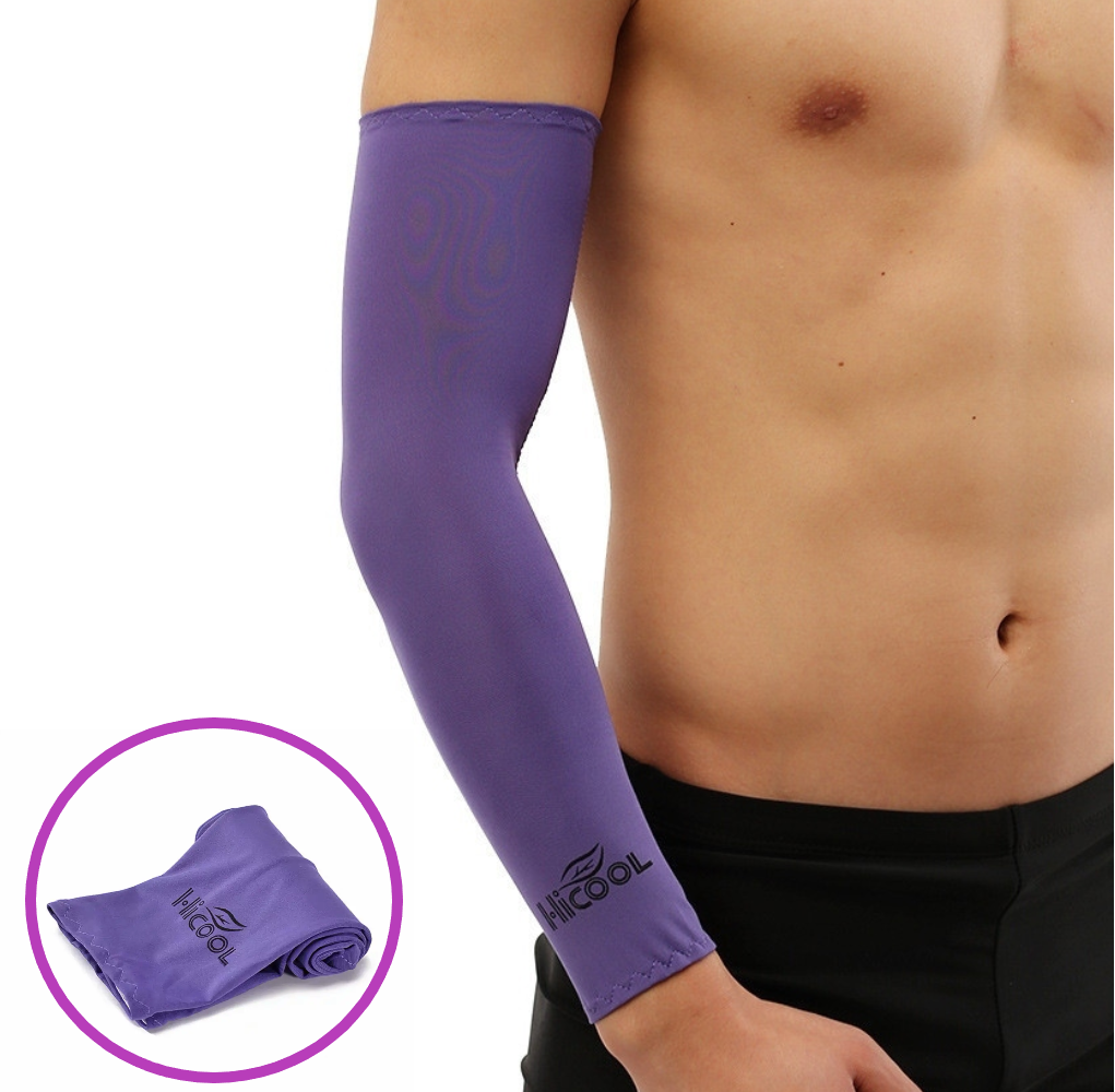 Спортивний рукав, захисна пов'язка на руку "UltraShield" 1 шт (фіолетовий)