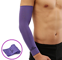 Спортивний рукав, захисна пов'язка на руку "UltraShield" 1 шт (фіолетовий)