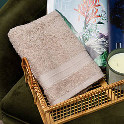 Рушник лицьовий махровий Туреччина (бежевий) 90х50 см