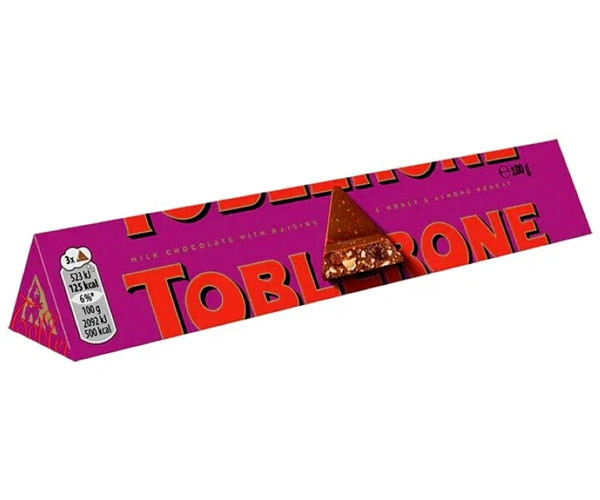 Молочний шоколад Toblerone із ізюмом та нугою 100 г